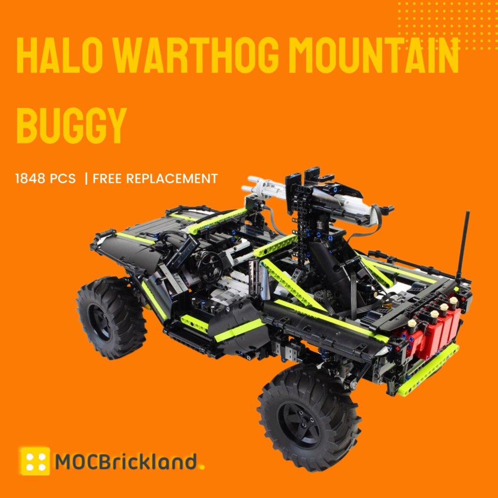 Halo Warthog Mountain Buggy MOC-9017 Technic With 1848 Pieces - MOC