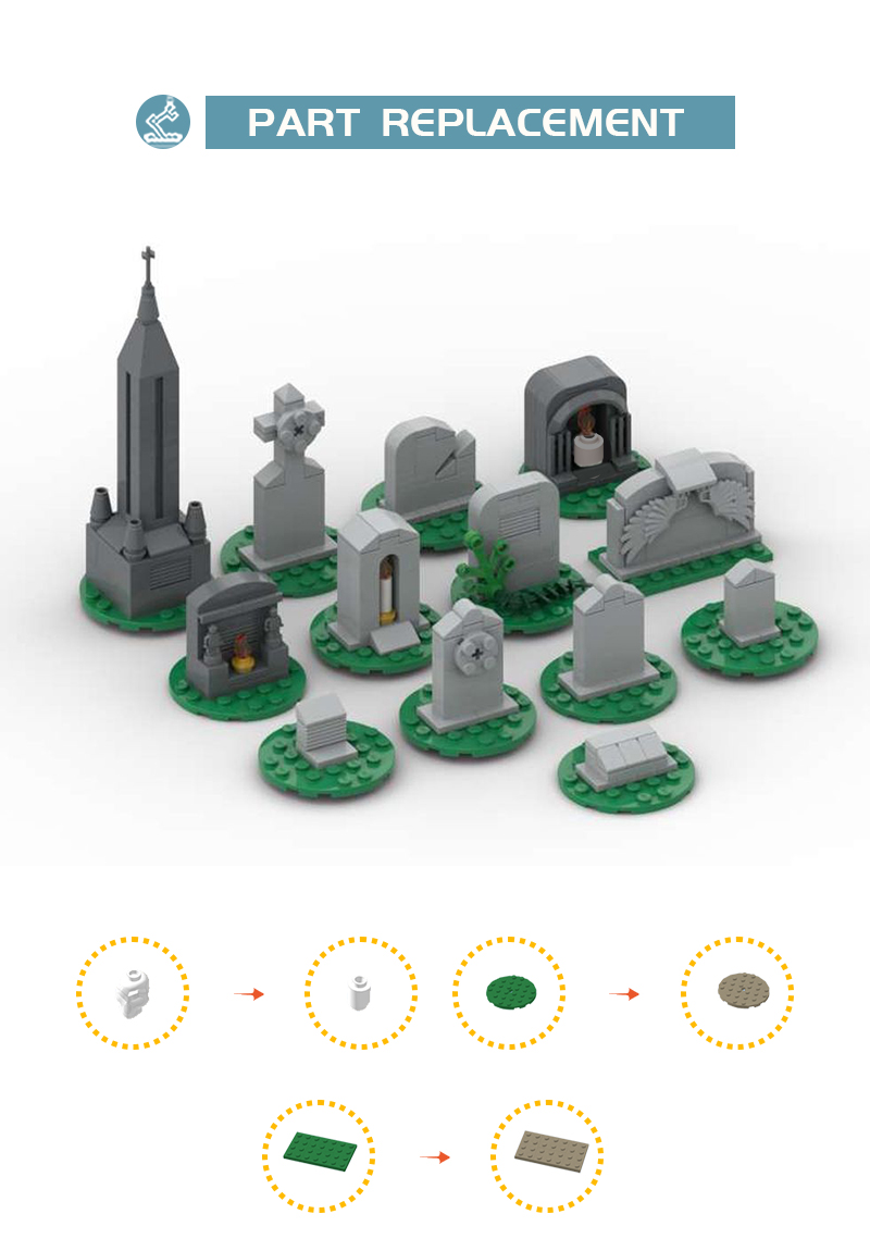 Tombstones MOC-99491 Creator with 232 Pieces