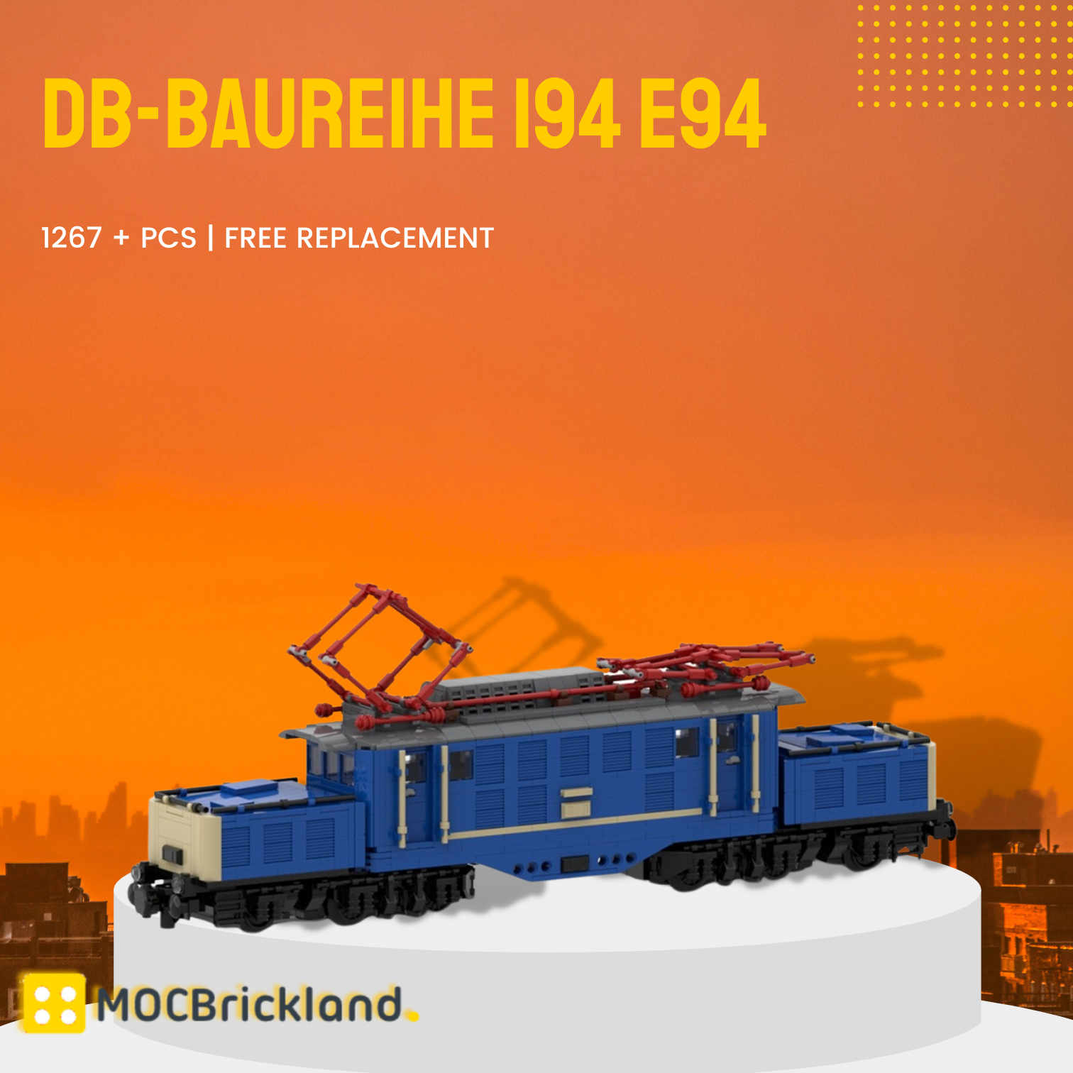 DB-Baureihe 194 E94 (8w) MOC-120961-120912 Technic With 1267 Pieces