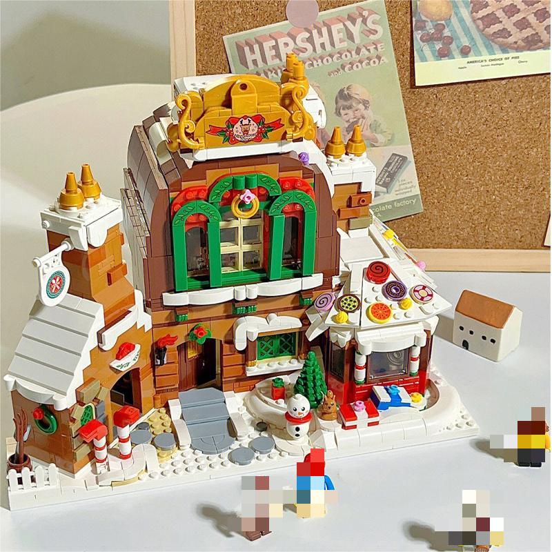 Christmas Gingerbread House ZHEGAO DZ6025 Creator With 1481pcs 