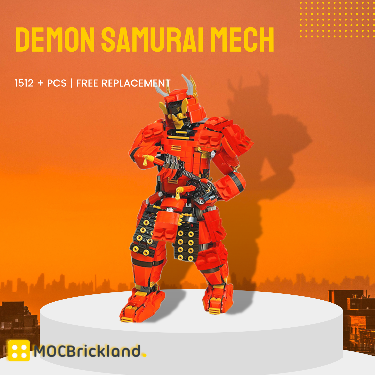 Demon Samurai Mech MOC-124601 Movie With 1512 Pieces