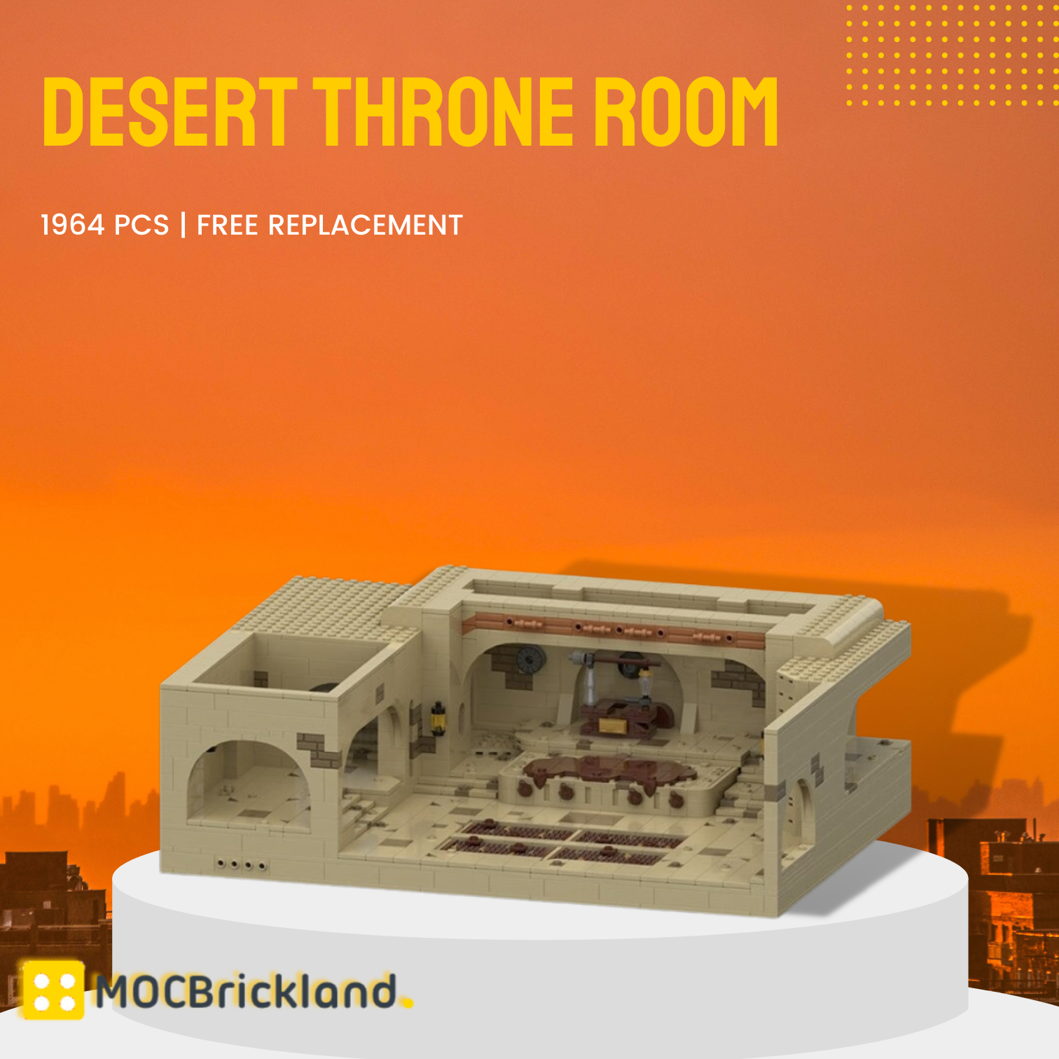Desert Throne Room MOC-93388 Star Wars With 1964 Pieces
