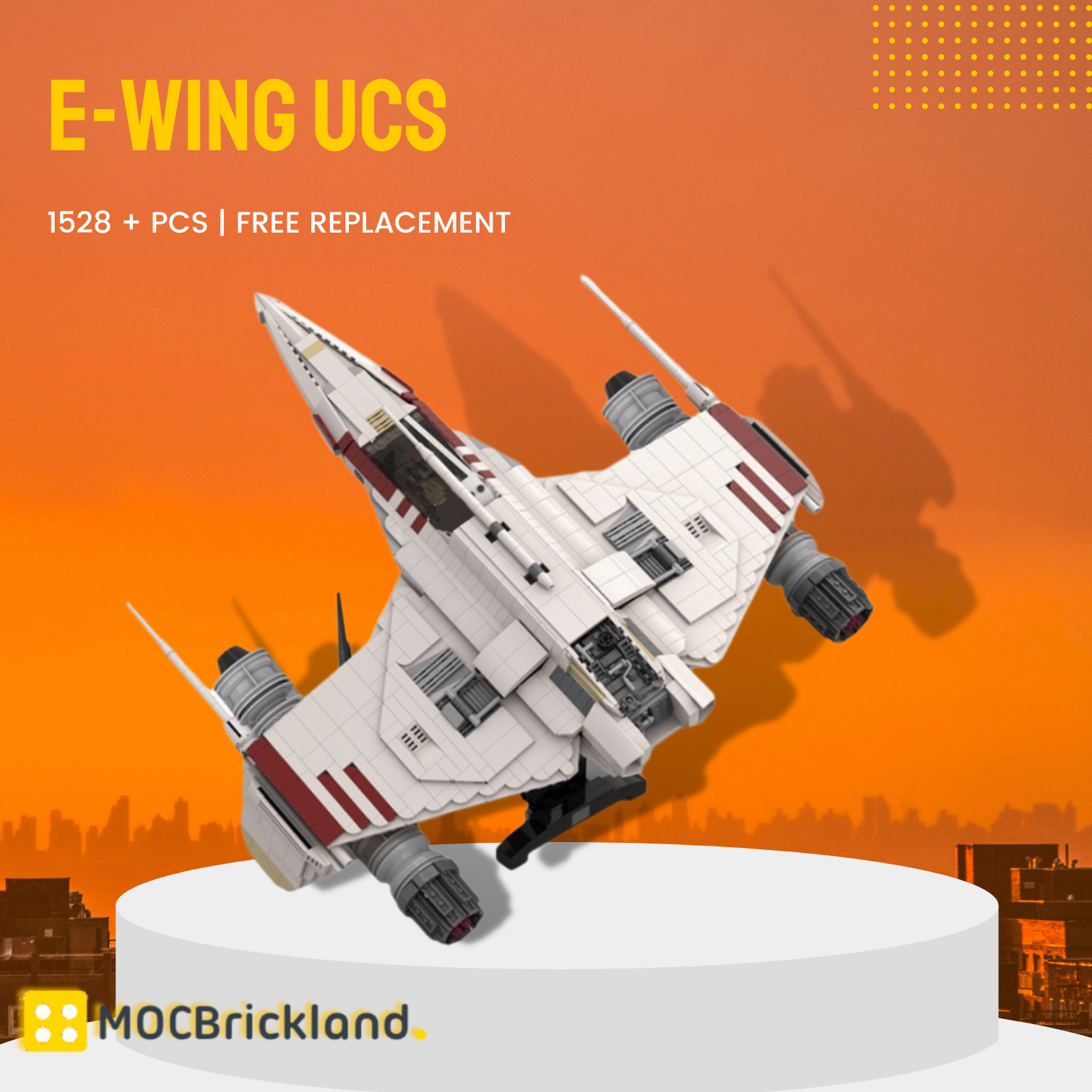 E-WING UCS MOC-127180 Star Wars With 1528 Pieces