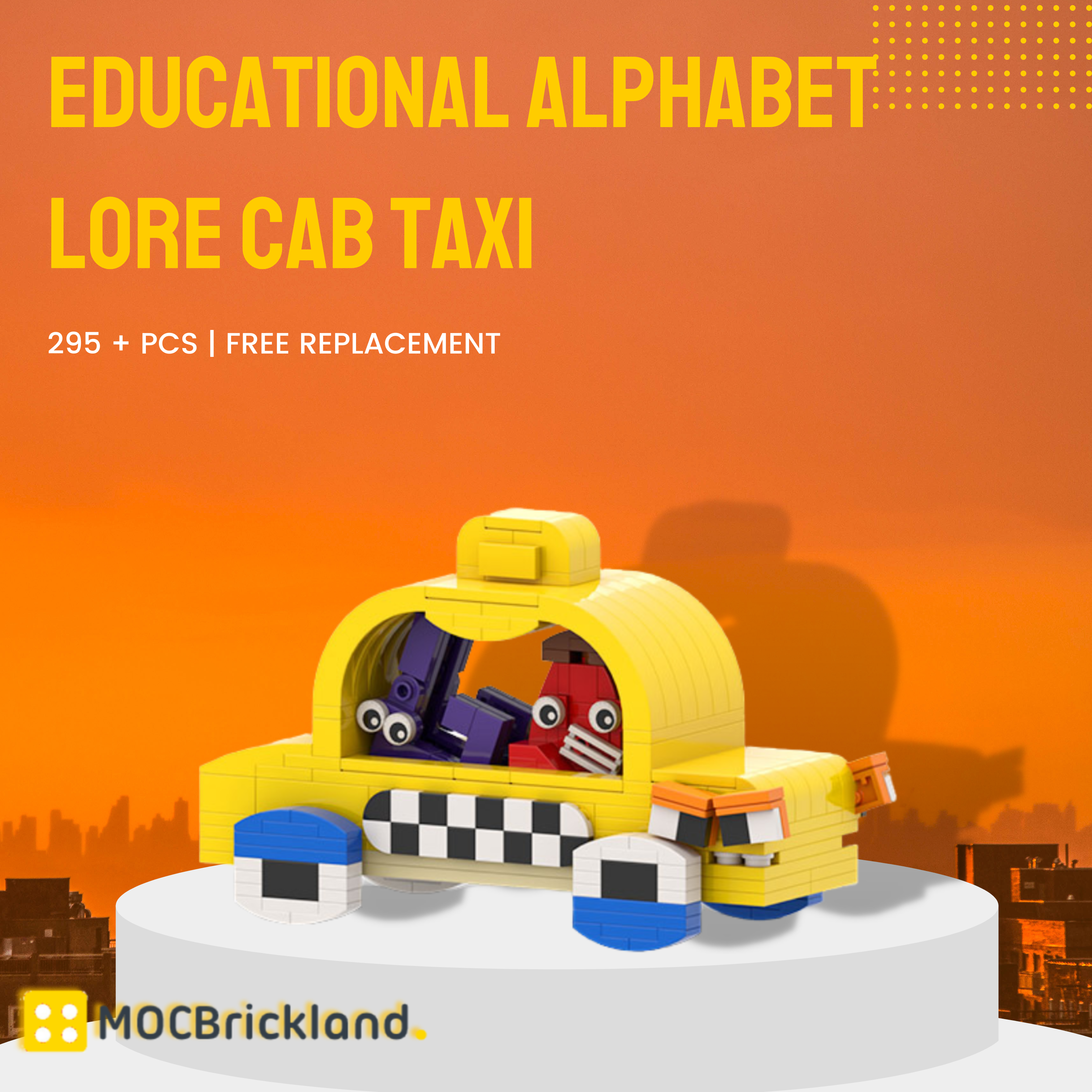 Educational Alphabet Lore CAB taxi MOC-89501 Creator With 295 Pieces