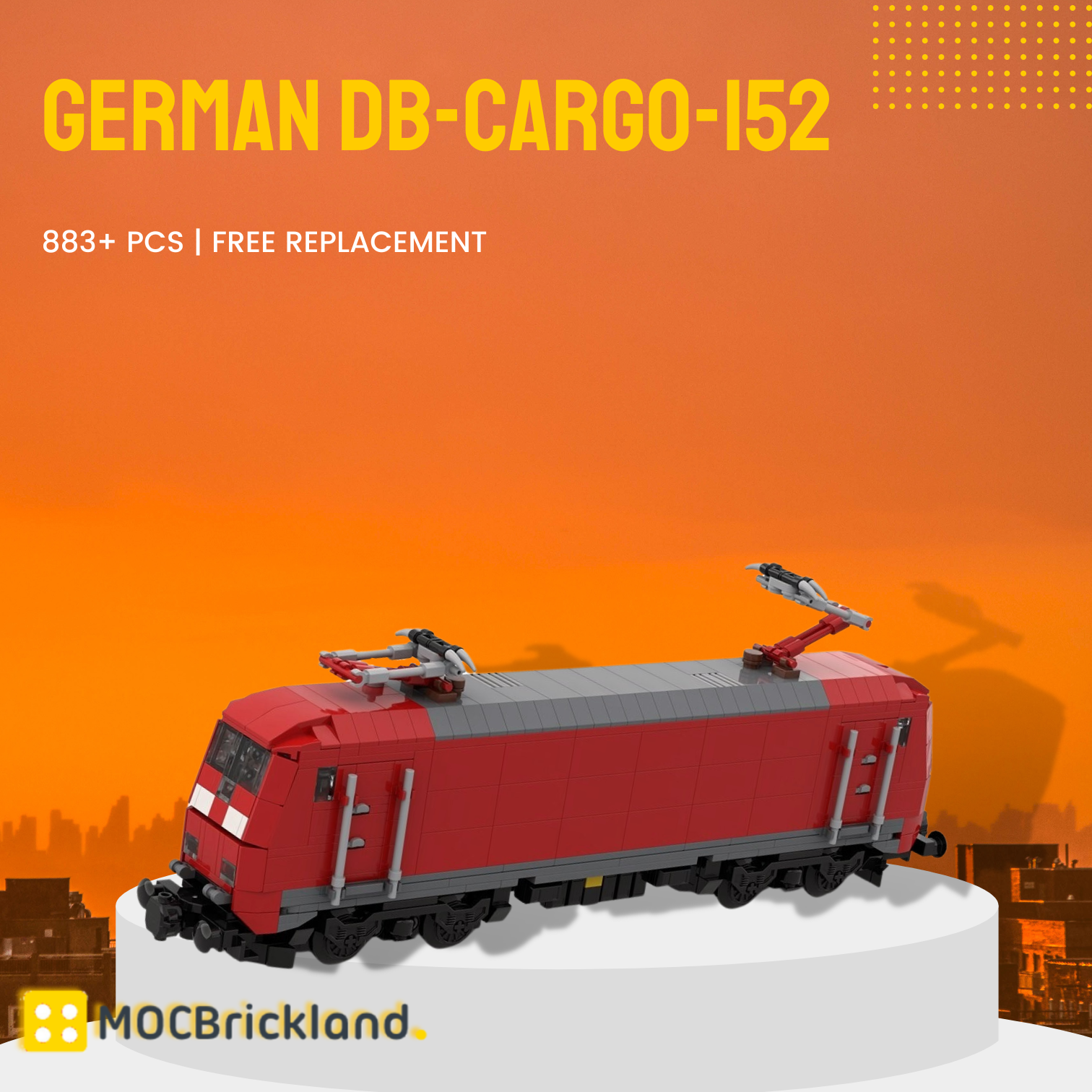 German DB-Cargo-152 MOC-89520 Technic With 883PCS