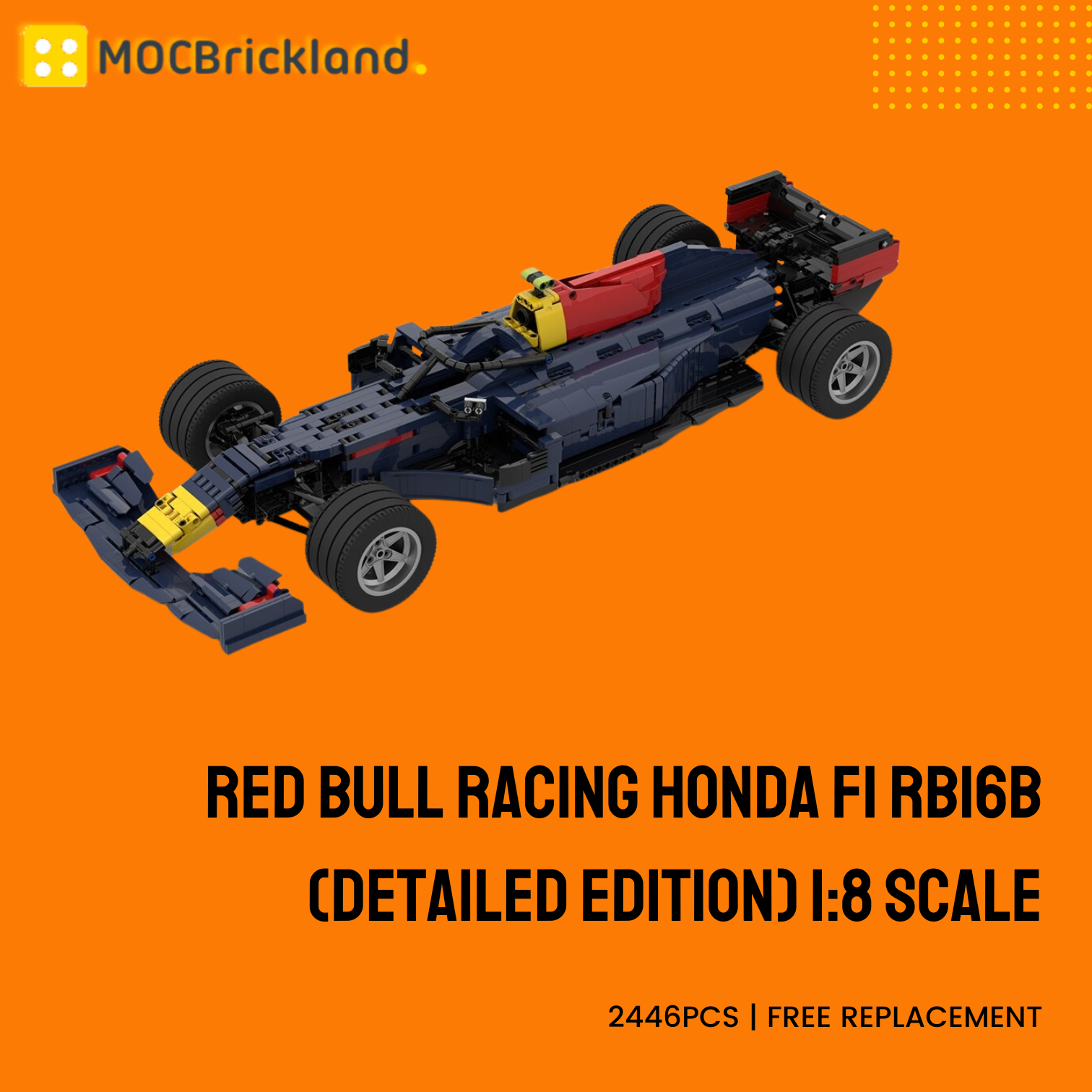 Red Bull Racing Honda F1 RB16B (Detailed Edition) 1:8 Scale MOC-76717 Technic With 2446pcs