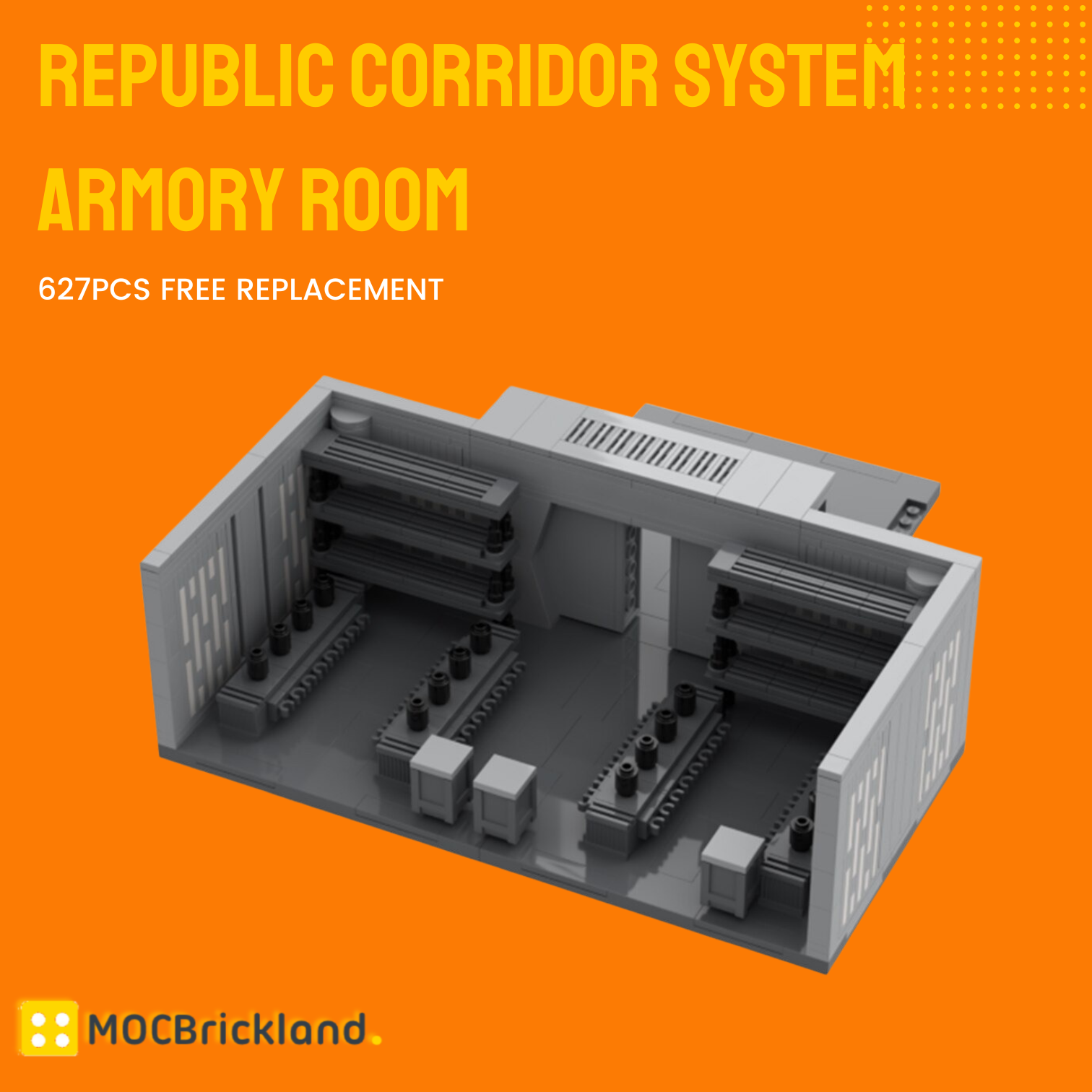 Republic Corridor System Armory Room MOC-96788 Star Wars With 627pcs