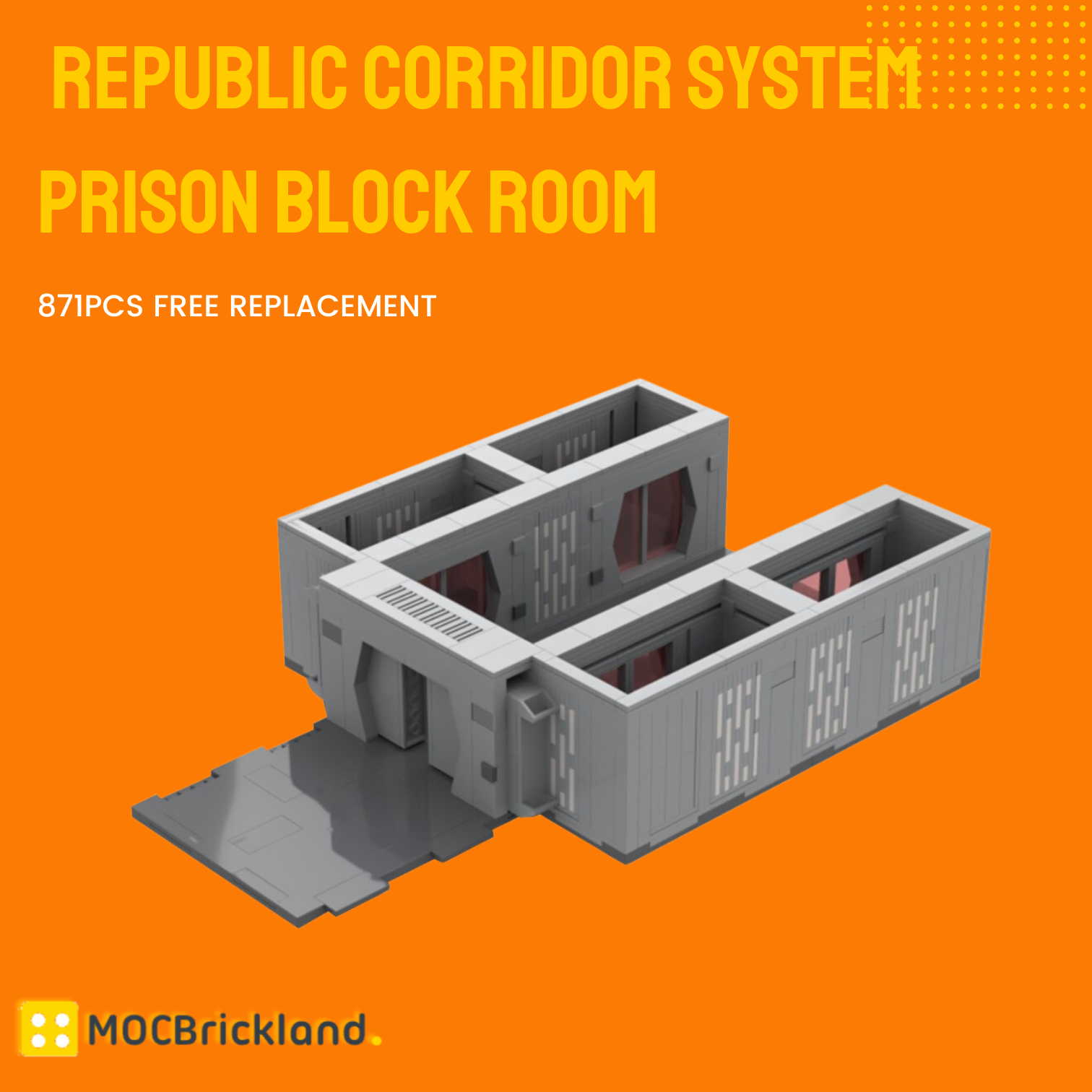Republic Corridor System Prison Block Room MOC-97479 Star Wars With 871pcs 