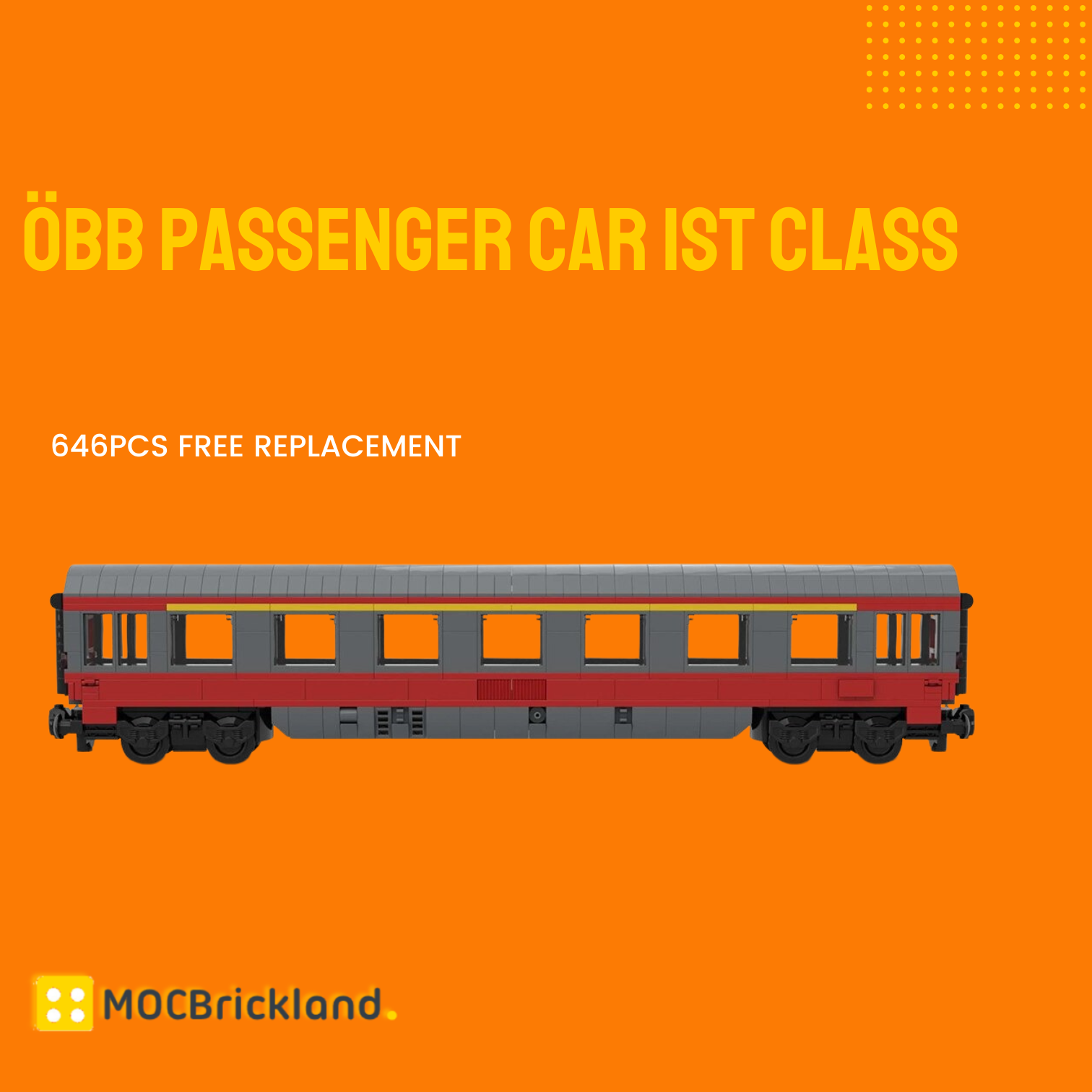 ÖBB Passenger Car 1st Class MOC-97688 Technic With 646pcs 