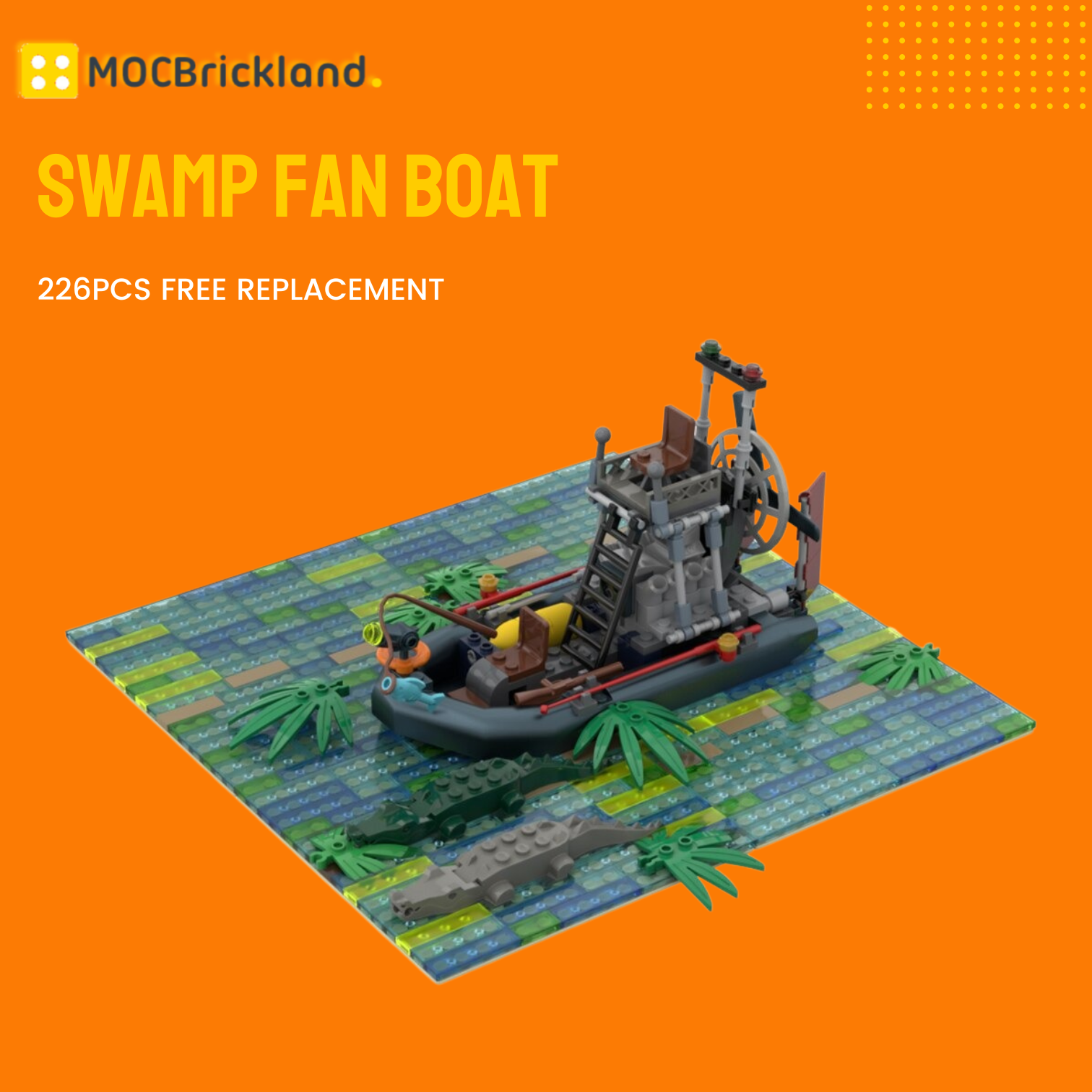 Swamp Fan Boat MOC-52618 Creator With 226pcs