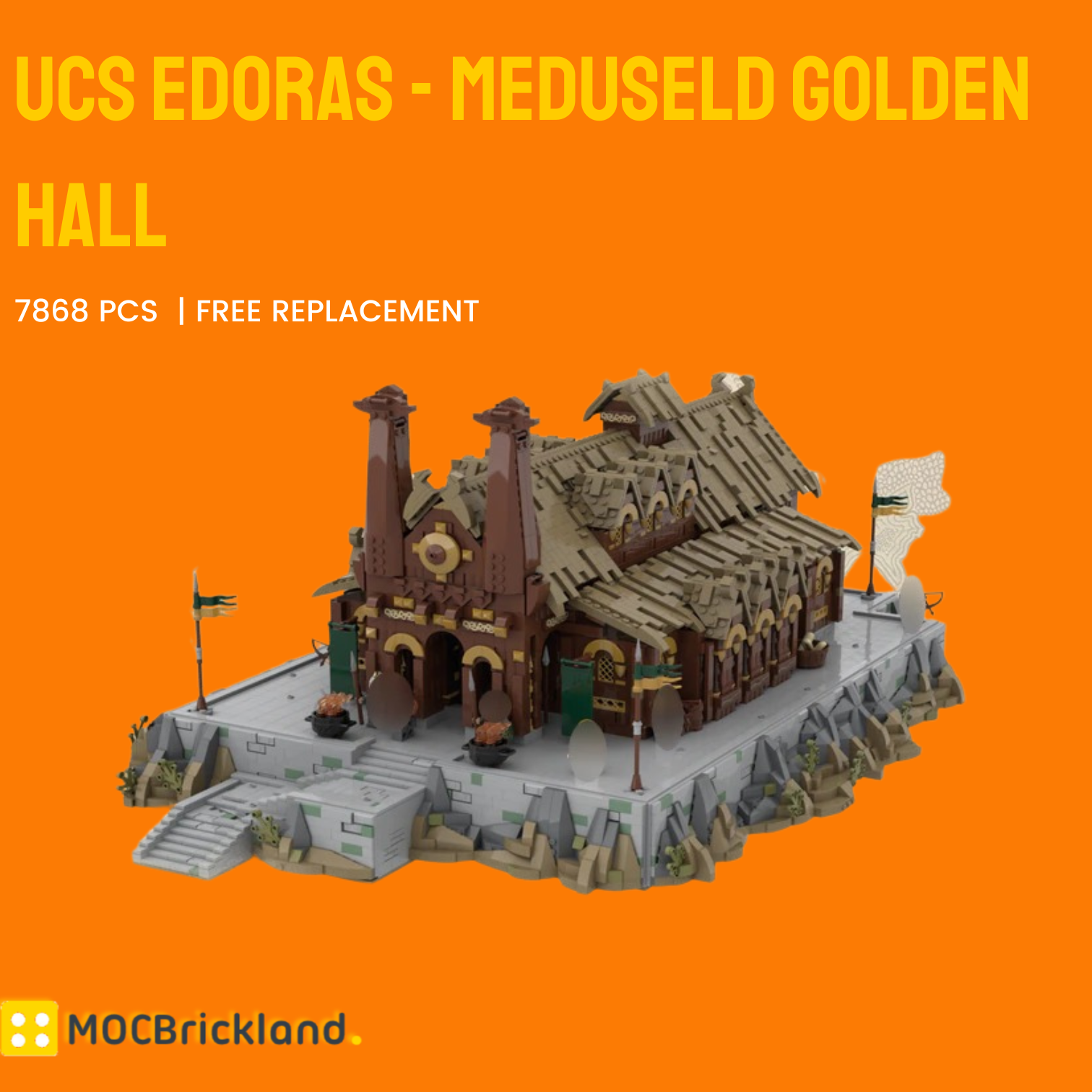 UCS Edoras - Meduseld Golden Hall MOC-62288 Modular Building With 7868 Pieces