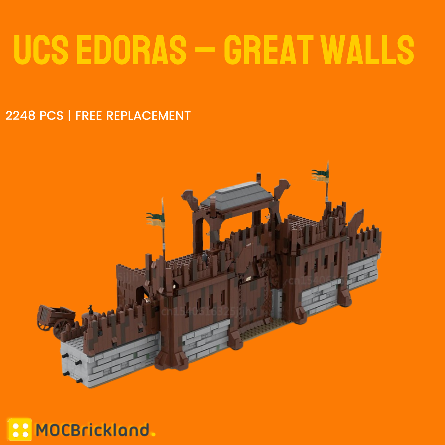 UCS Edoras – Great Walls MOC-65377 Modular Building With 2248 Pieces