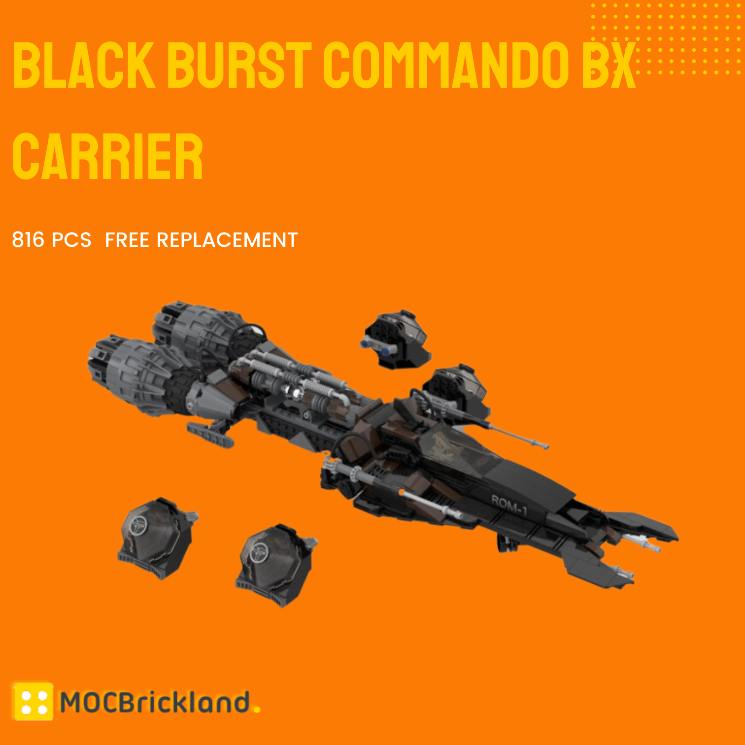 BLACK BURST Commando BX Carrier MOC-104105 Star Wars With 816 Pieces