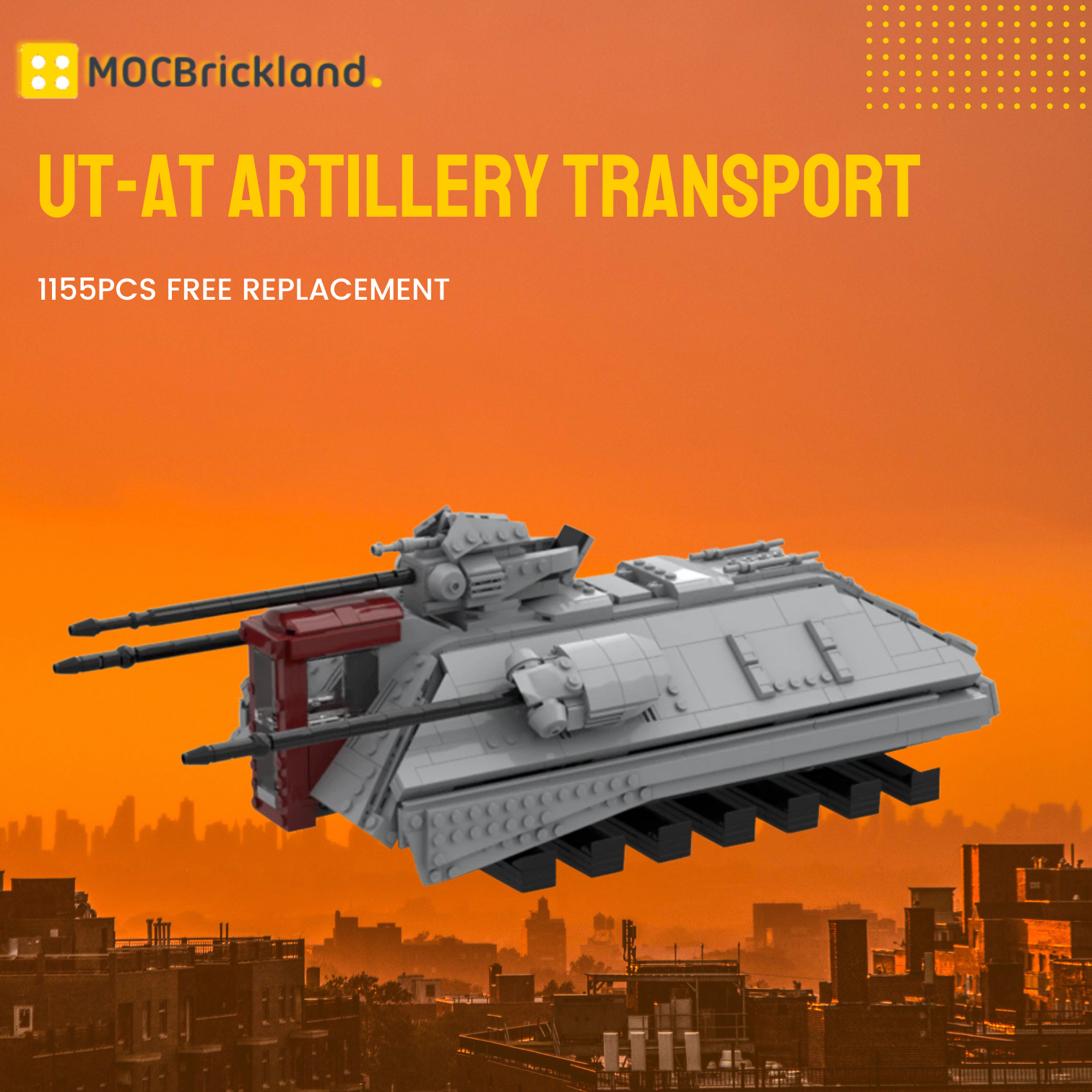 UT-AT Artillery Transport MOC-96067 Military With 1155pcs 