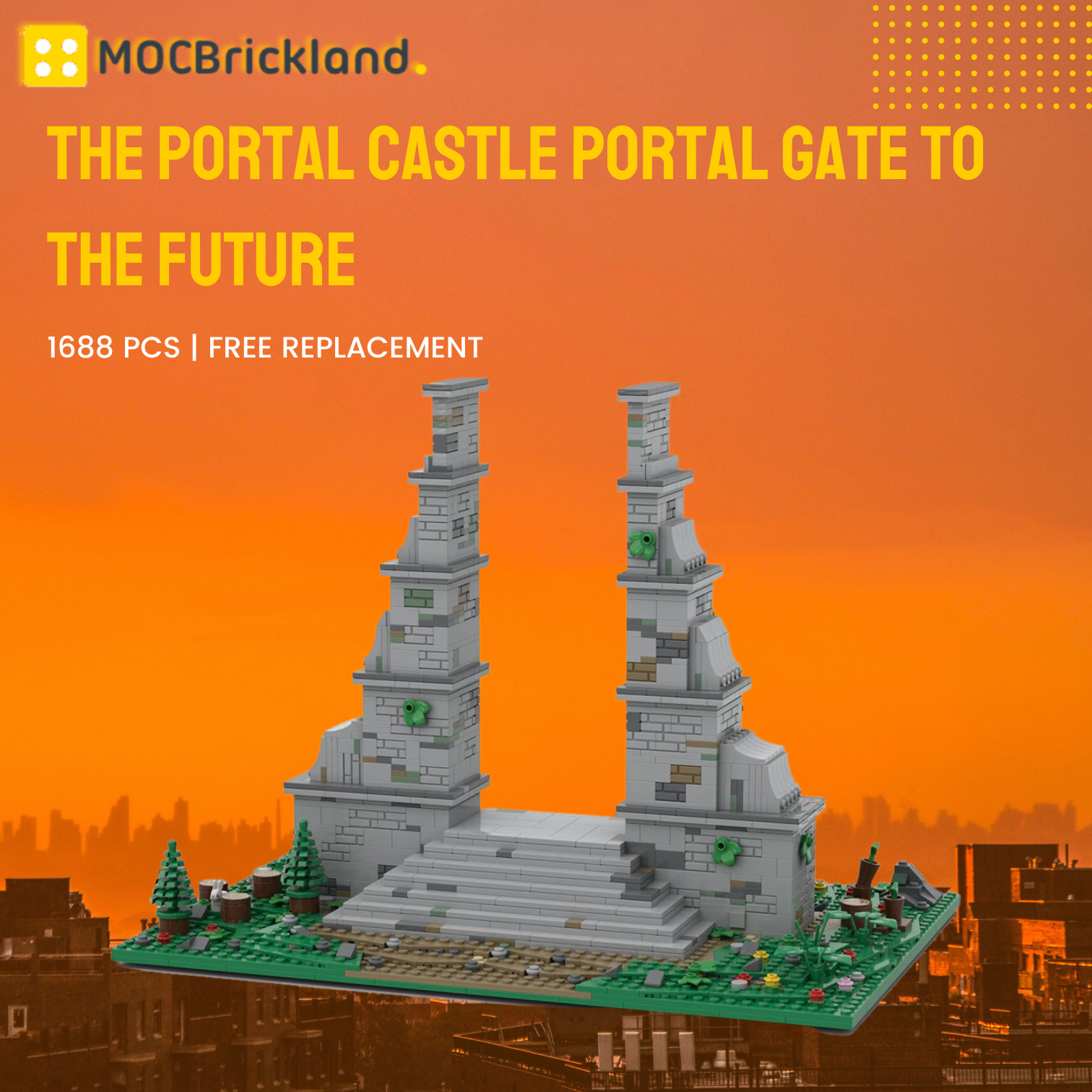 The Portal Castle Portal Gate To The Future MOC-101240 Modular Building With 1688pcs