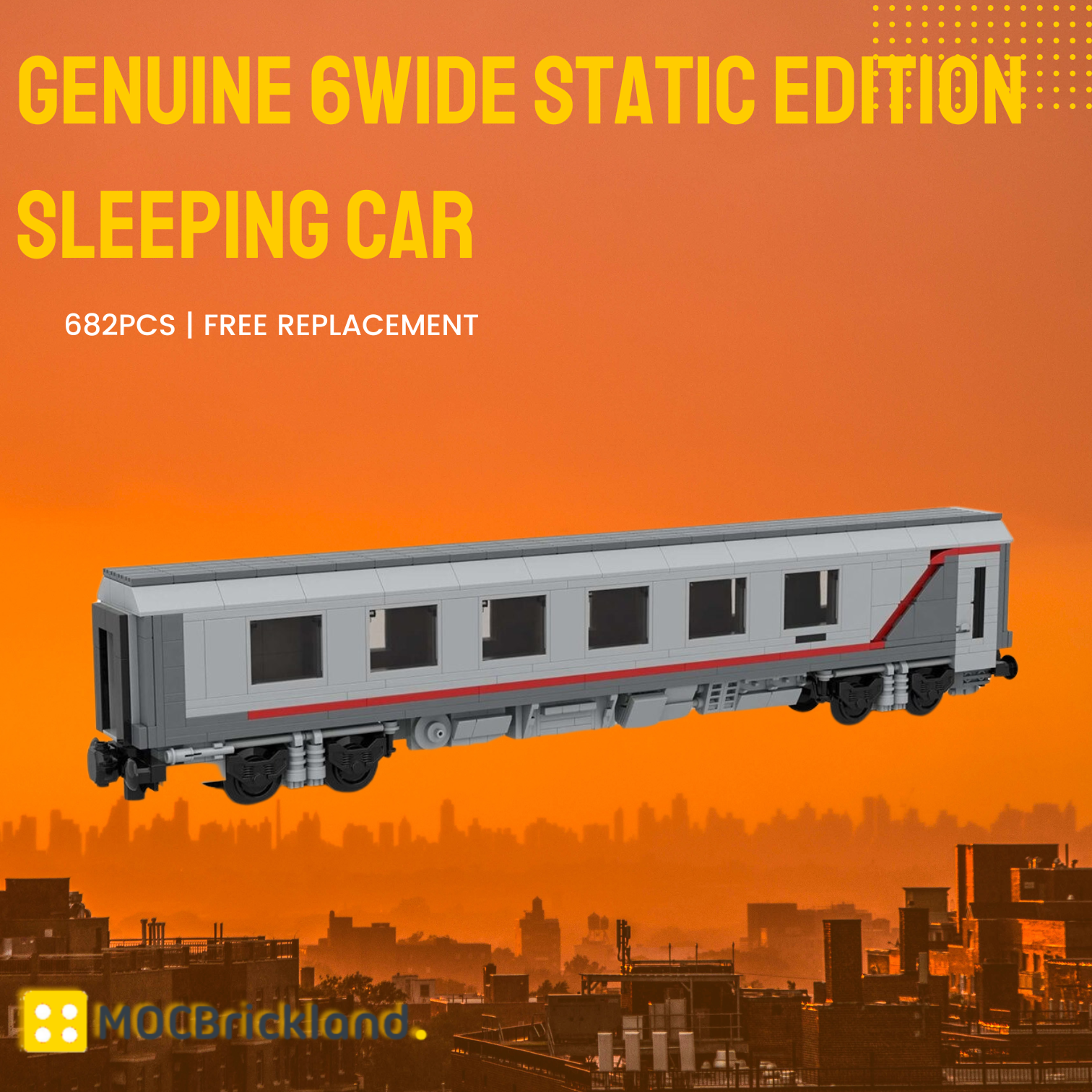 Genuine 6wide Static Edition Sleeping Car MOC-67867 Technic With 682pcs