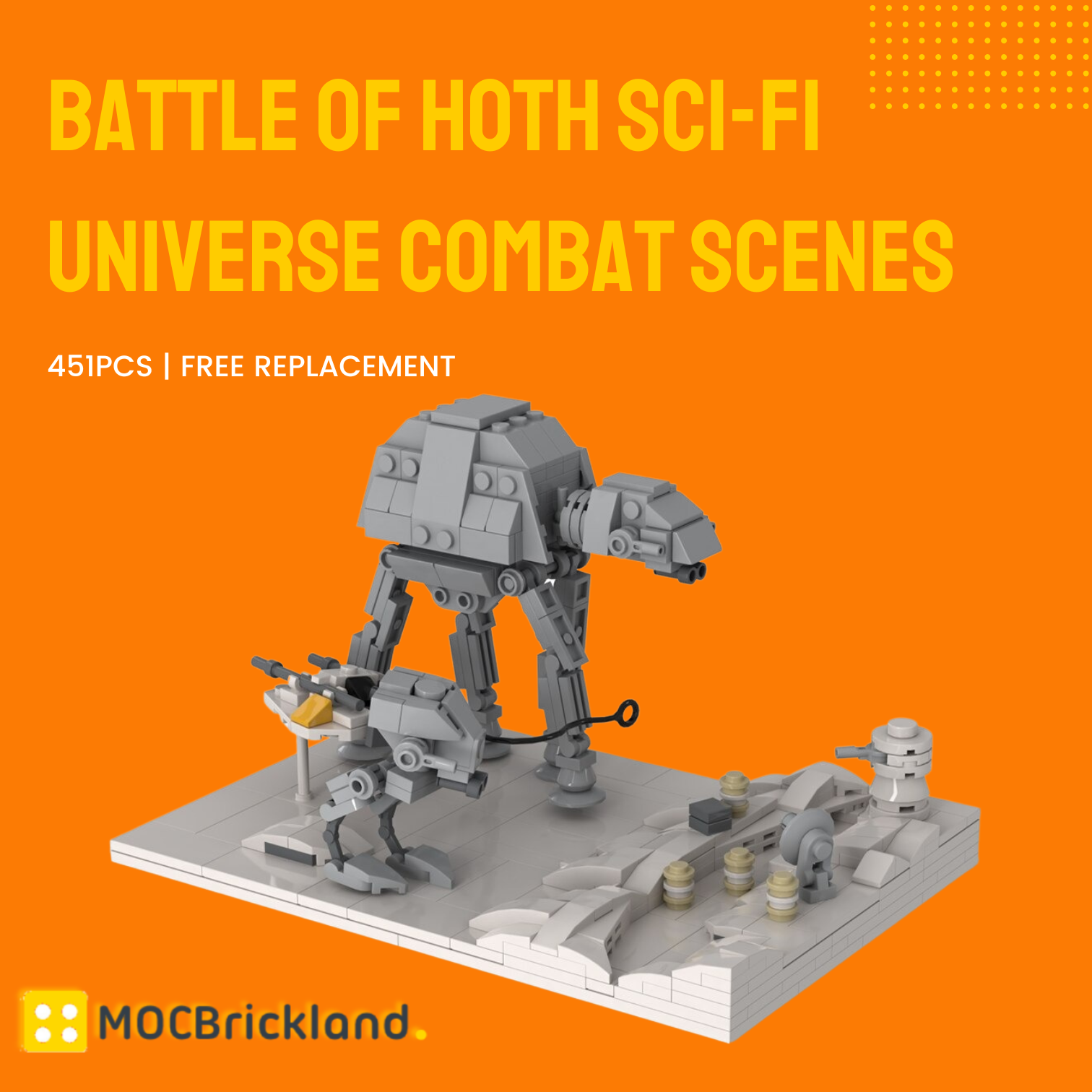 Battle of Hoth Sci-Fi Universe Combat Scenes MOC-52197 Star Wars With 451pcs 