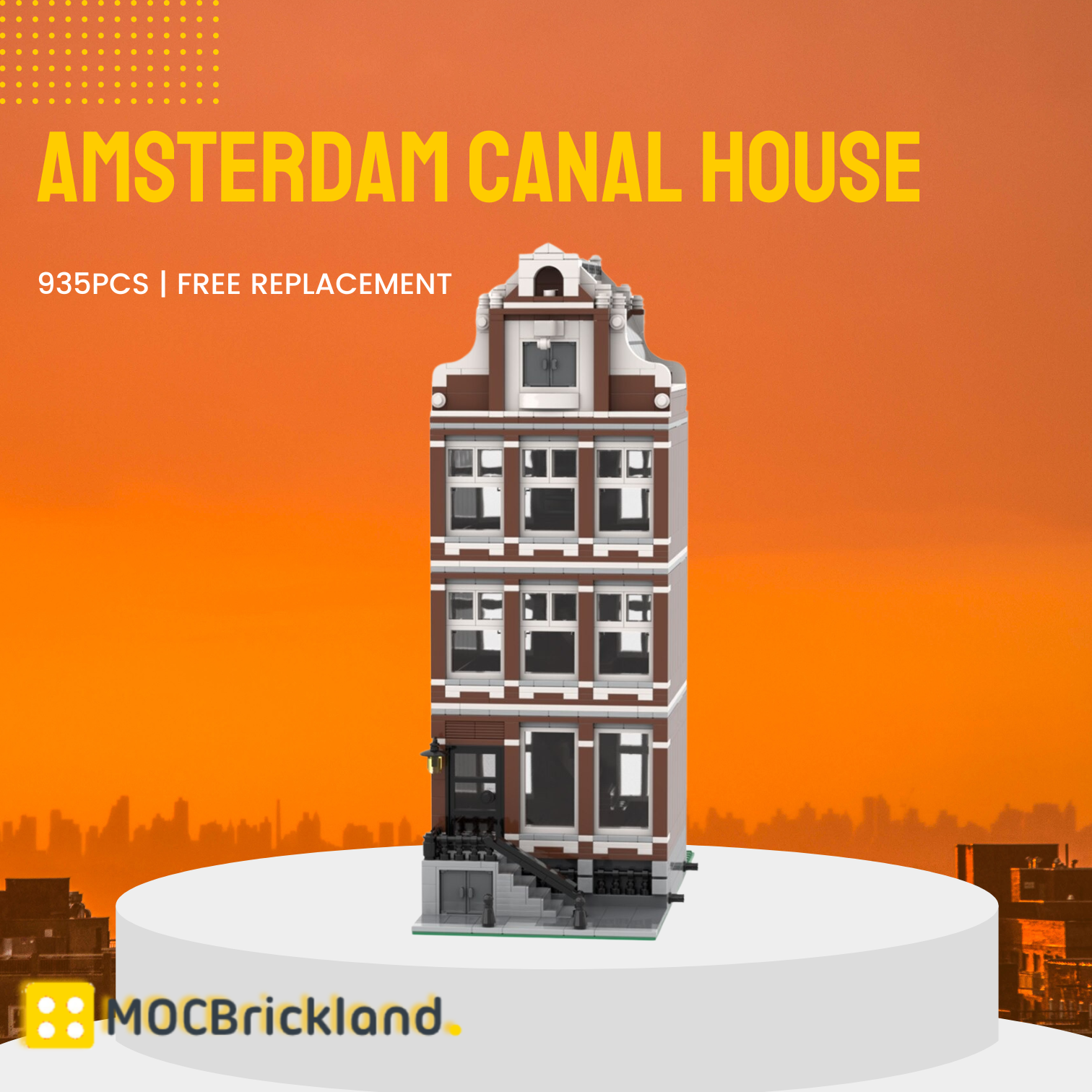 Amsterdam Canal House MOC-46108 Modular Building With 935pcs