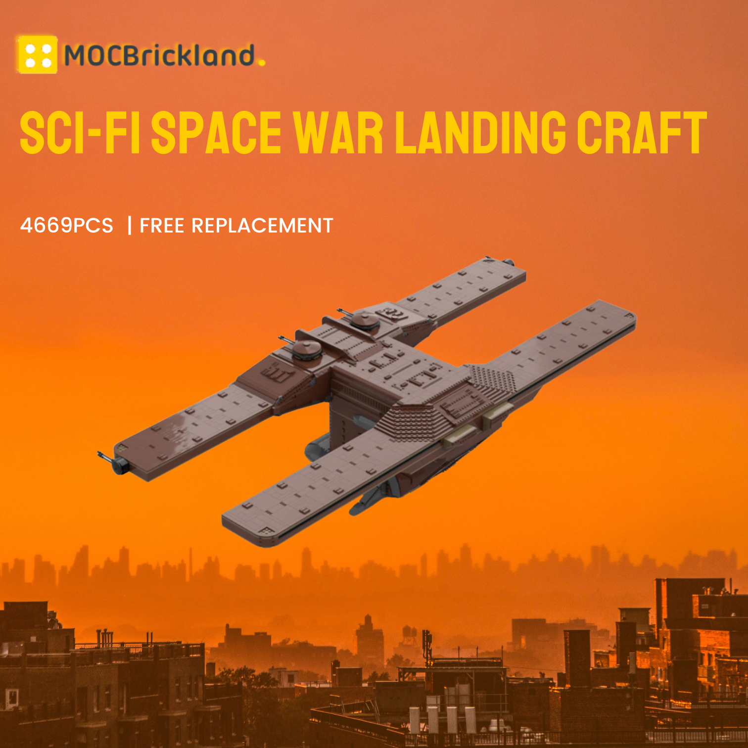 Sci-Fi Space War Landing Craft MOC-96062 Star Wars With 4669pcs 