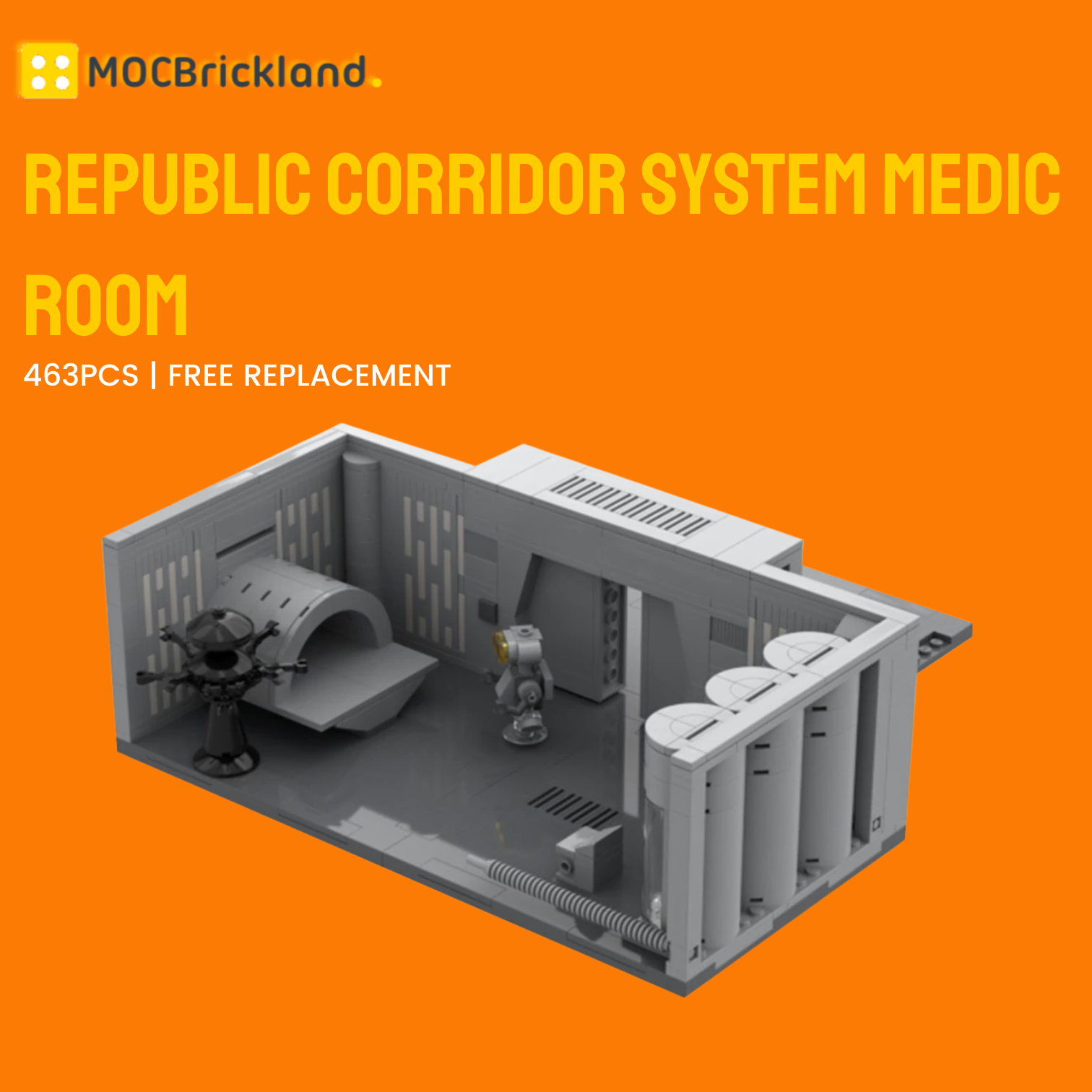 Republic Corridor System Medic Room MOC-96791 Star Wars With 463pcs  