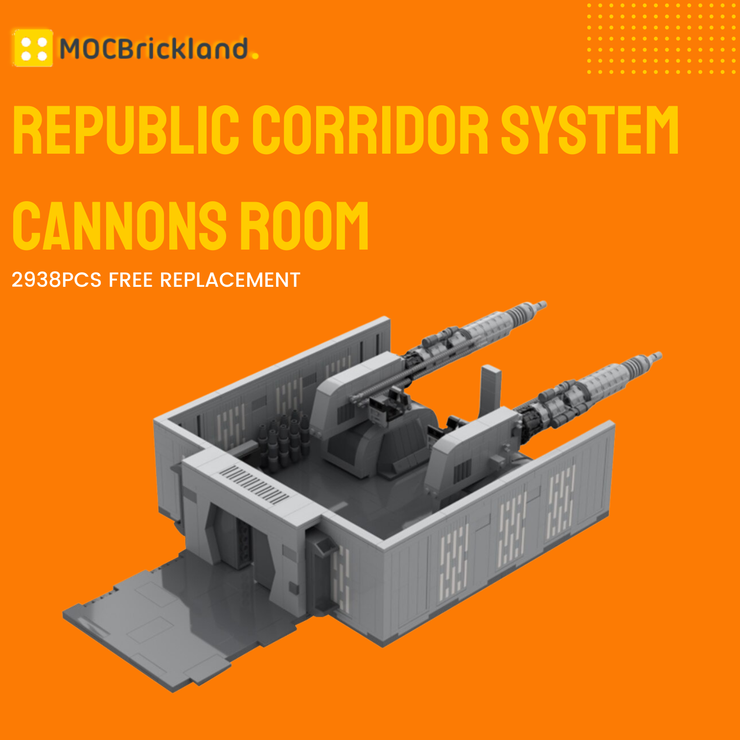 Republic Corridor System Cannons Room MOC-97477 Star Wars With 1139pcs 