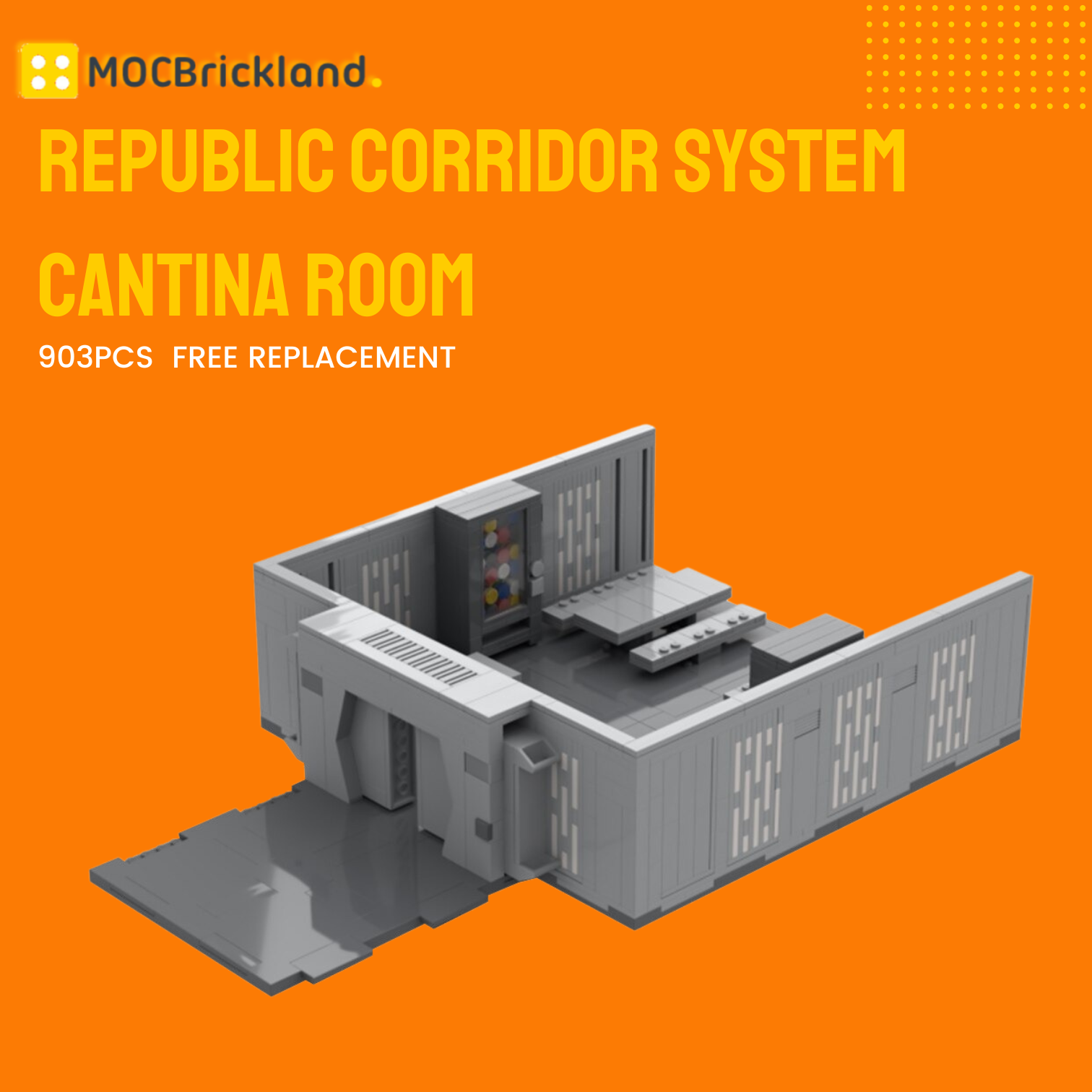 Republic Corridor System Cantina Room MOC-97480 Star Wars With 903pcs 