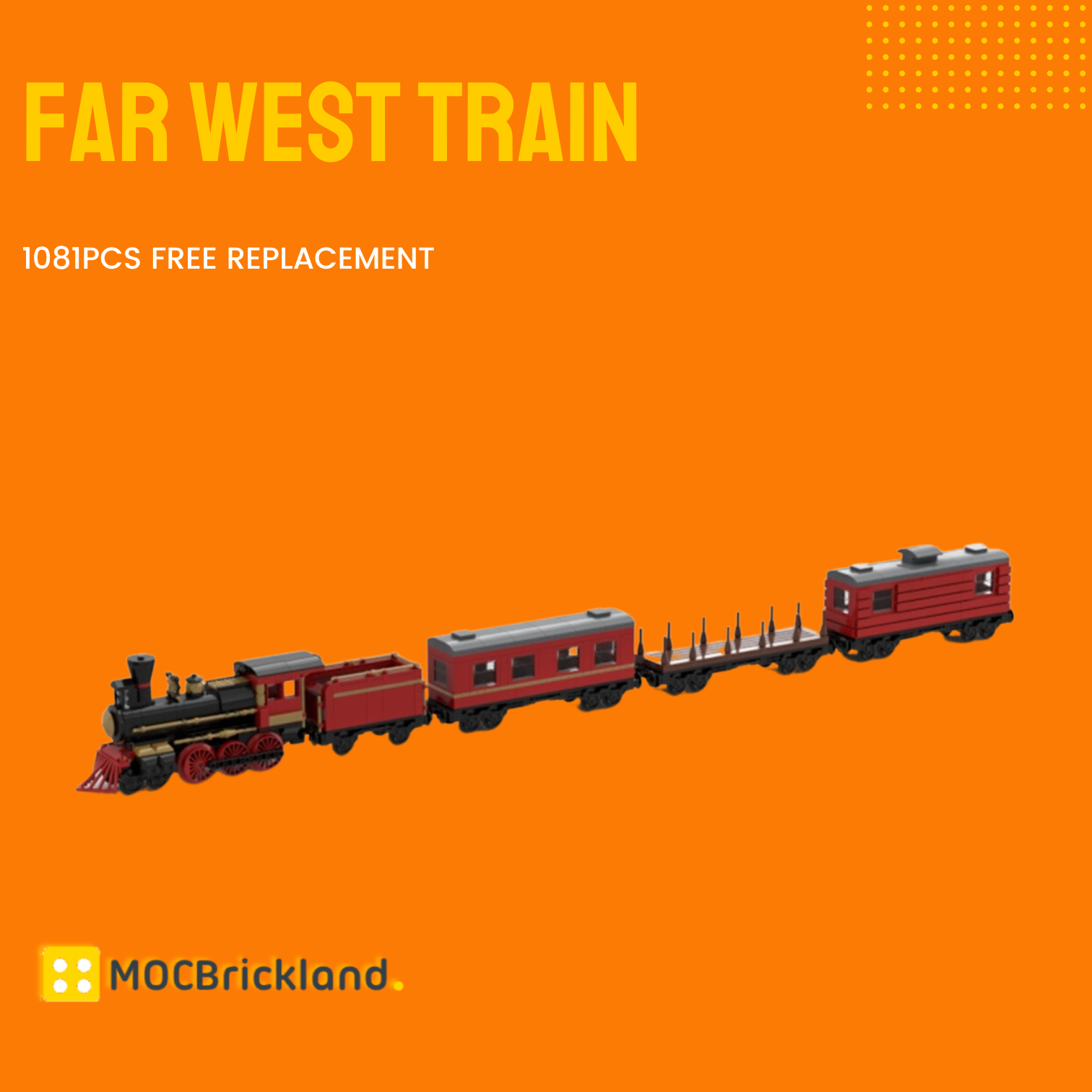 Far West Train MOC-89762 Technic With 1081pcs 