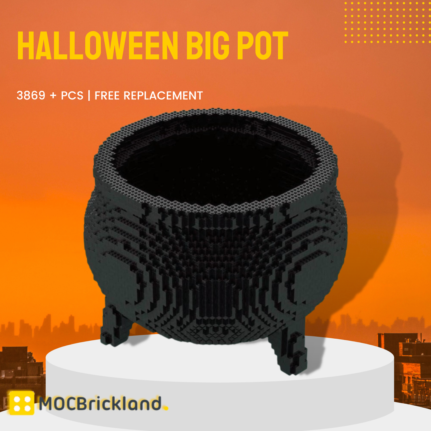 Halloween Big Pot MOC-89528 Creator With 3869 Pieces