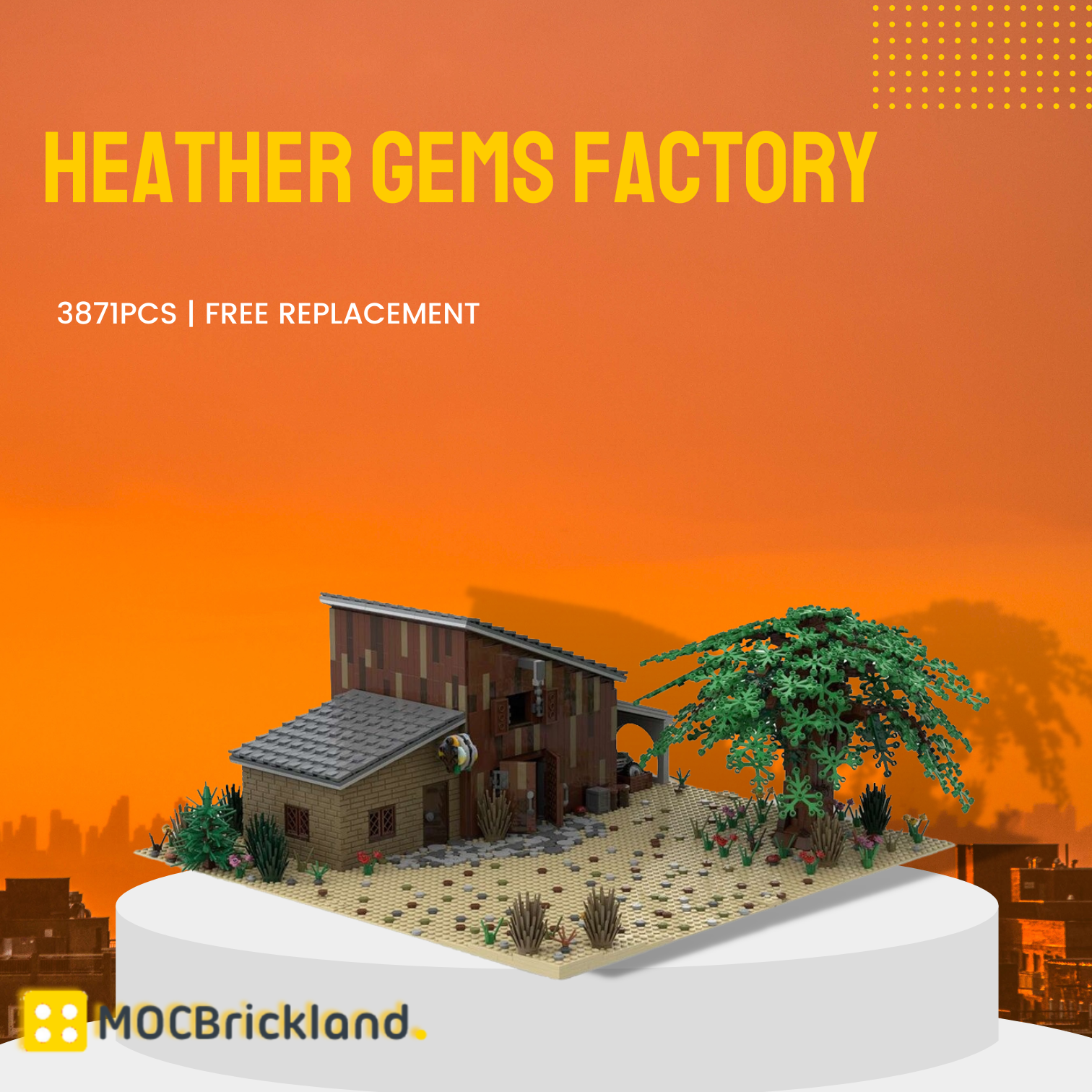 Heather Gems Factory Train Scene MOC-84949 Modular Building With 3871PCS