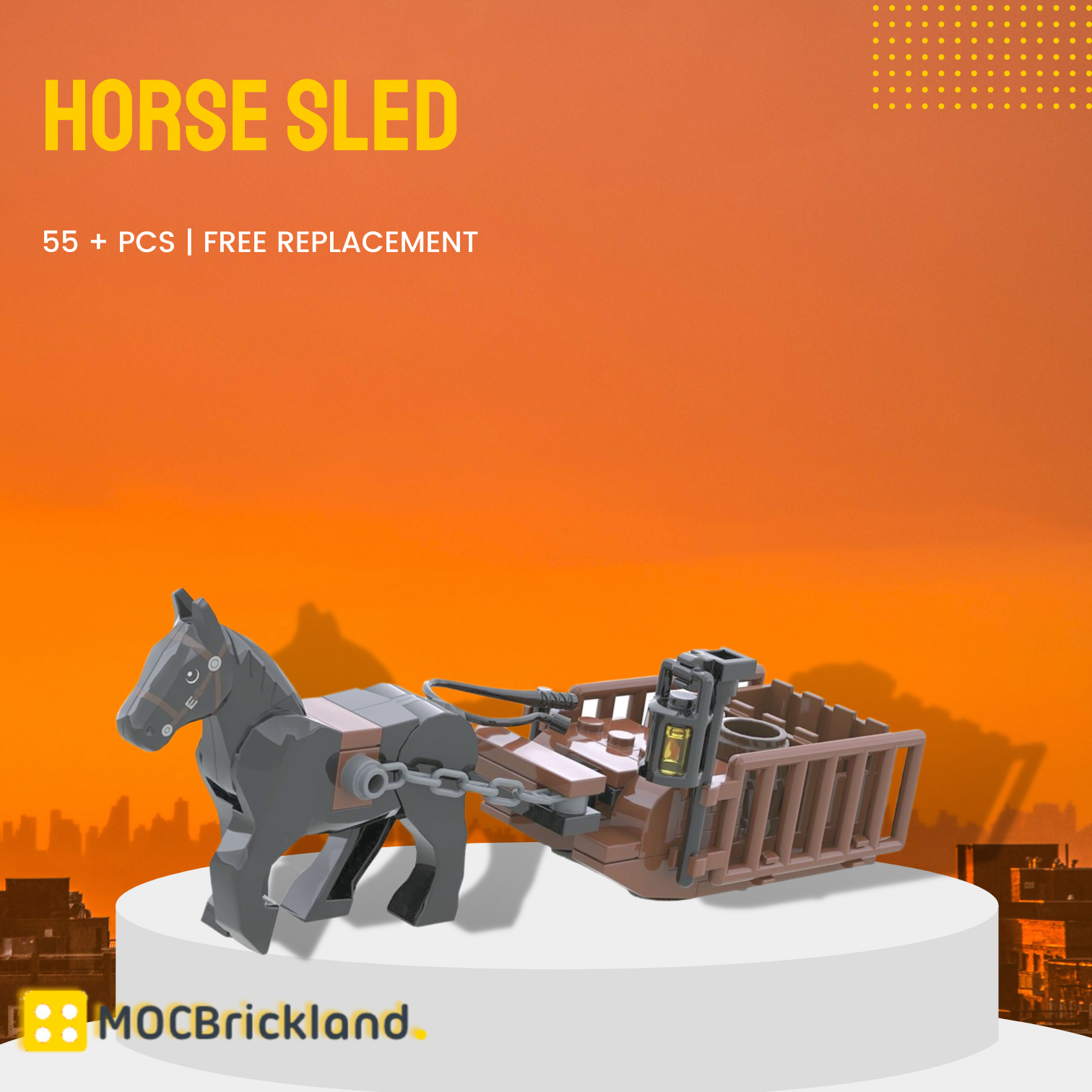 Horse Sled MOC-96289 Creator With 55 Pieces