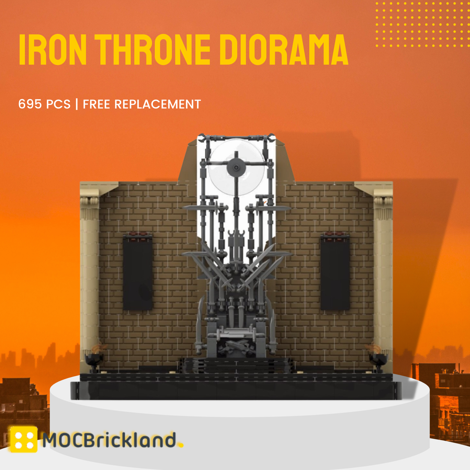 Iron Throne Diorama MOC-124630 Movie With 695PCS