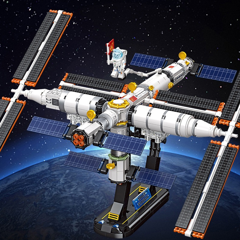 Tiangong Space Station JIESTAR 58006 Space with 838 Pieces MOC Brick Land