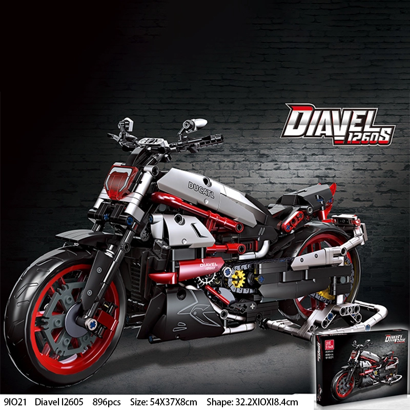 Diacel 1260s Motorcycle JieStar 91021 Technic with 896 pieces 