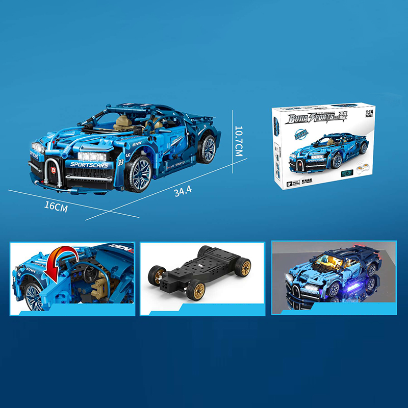 Remote Control Rambo Sports Car LD0755 Technic with 1280 Pieces