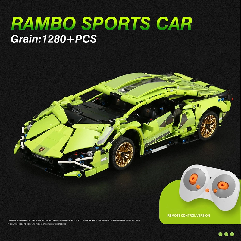 APP Remote Control Rambo Sports Car LEDO LD0754 Technic with 1280 pieces