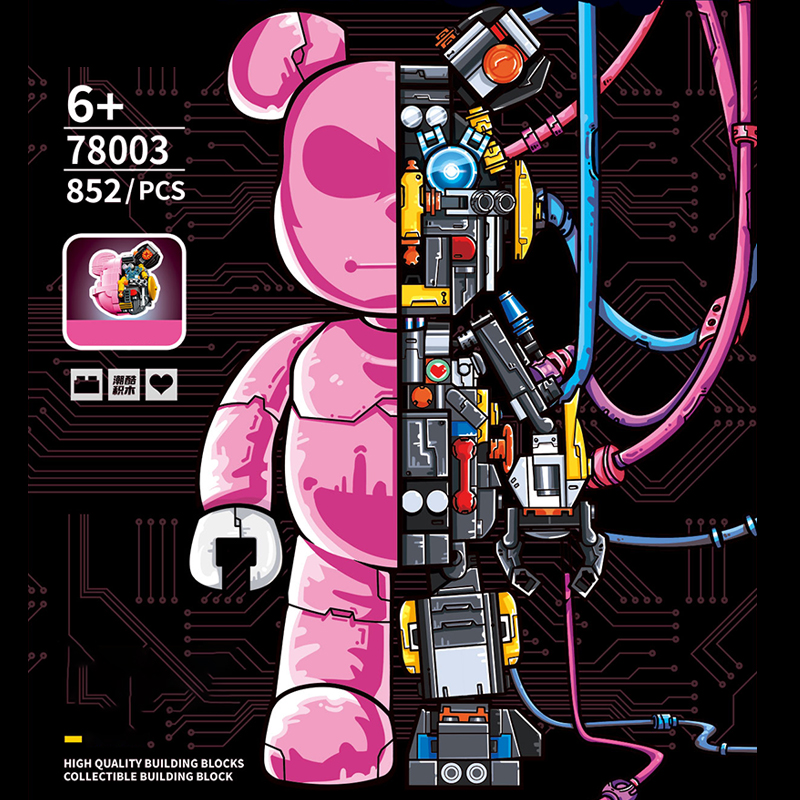 Pink Bear LEYI 78003 Creator with 852 Pieces
