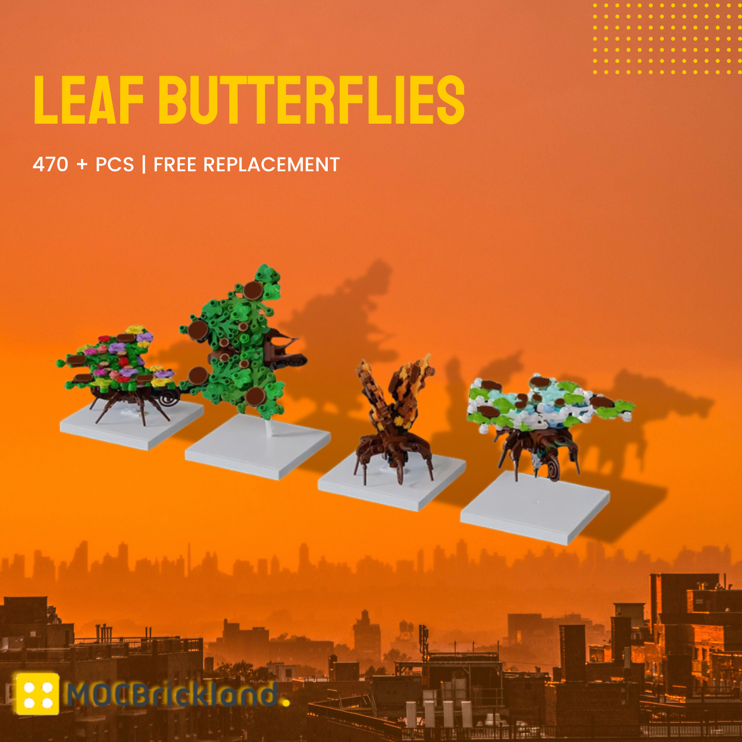 Leaf Butterflies MOC-84653 Creator With 470 Pieces