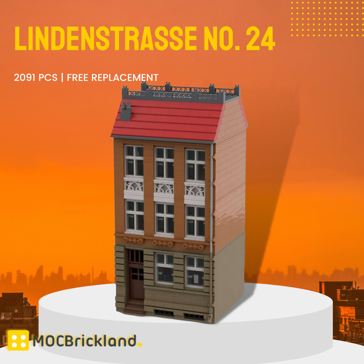 Lindenstrasse No. 24 MOC-89522 Modular Buildings With 2091 Pieces