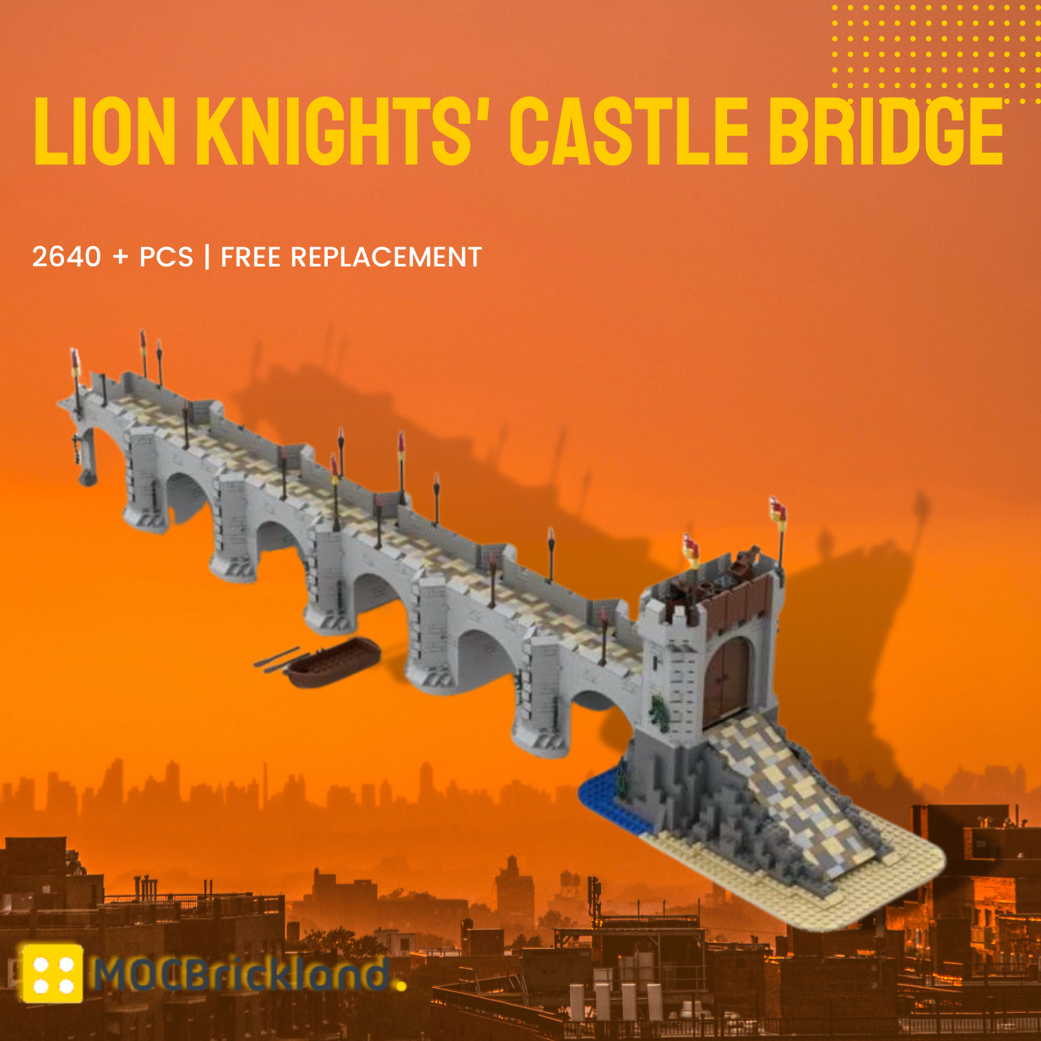 Lion Knights' Castle Bridge MOC-122812 Creator With 2640 Pieces