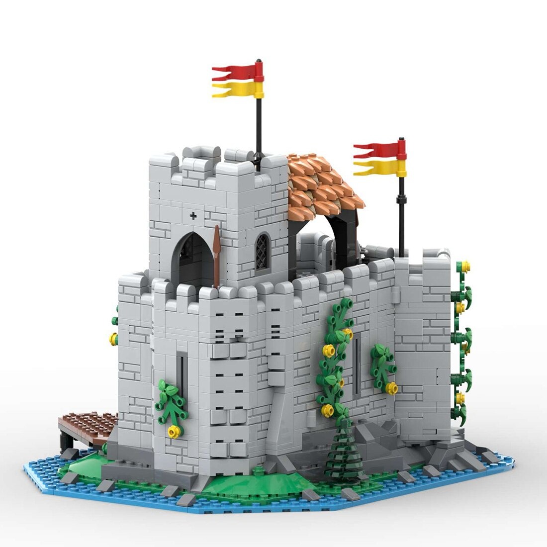 Lion Knights' Outpost MOC-128617 Modular Building With 1216PCS