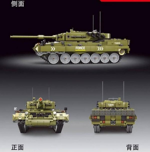 Battle Tank Leopard 2 MILITARY GAOMISI T3015 with 2029 pieces