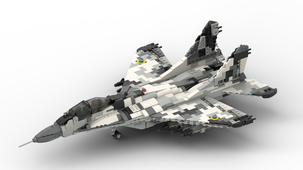 Ukraine Mig-29 “The Ghost of Kyiv” – 1/35 MOC-106680 Military with 1325 pieces