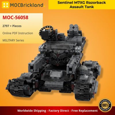 Sentinel M7XG Razorback Assault Tank MILITARY MOC-56058 by Cyborg-Samurai with 2797 pieces