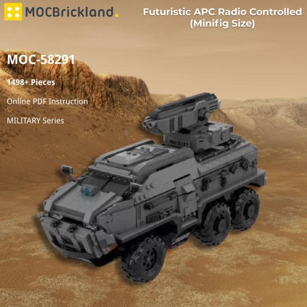Futuristic APC Radio Controlled (Minifig Size) MILITARY MOC-58291 by Kilo-Whiskey WITH 1498 PIECES