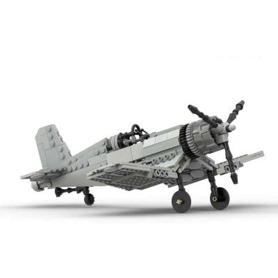 Minifigure-Scale F4U-1A Corsair MILITARY MOC-59921 by Rothana LEGO Engineering with 370 pieces