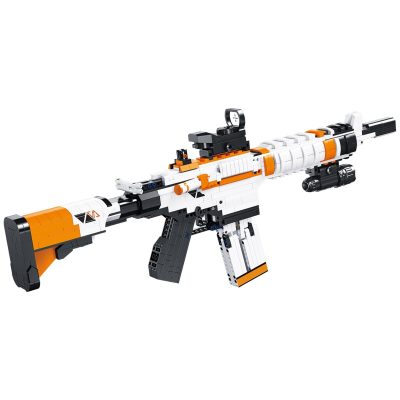 M4A4 Long Barrel Military MOC-89747 with 1388 pieces
