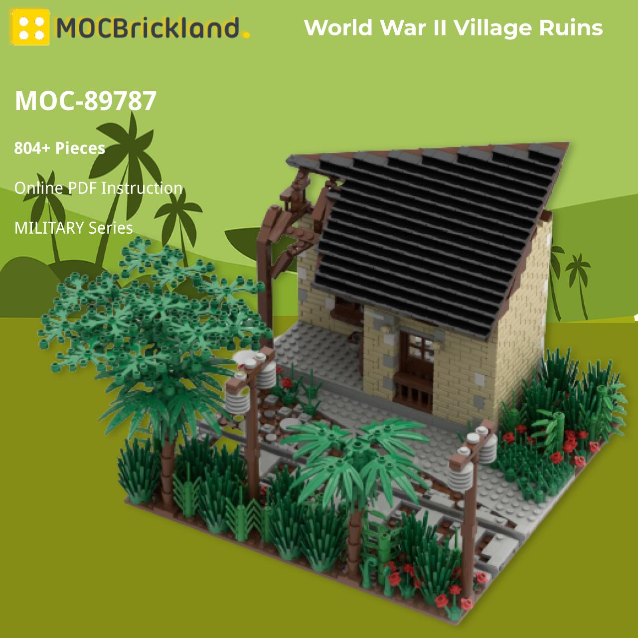 World War II Village Ruins MILITARY MOC-89787 WITH 804 PIECES World War II Village Ruins MILITARY MOC-89787 WITH 804 PIECES