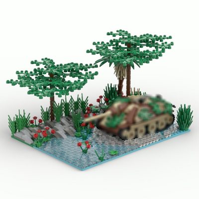 World War II Village Ruins MILITARY MOC-89788 WITH 619 PIECES