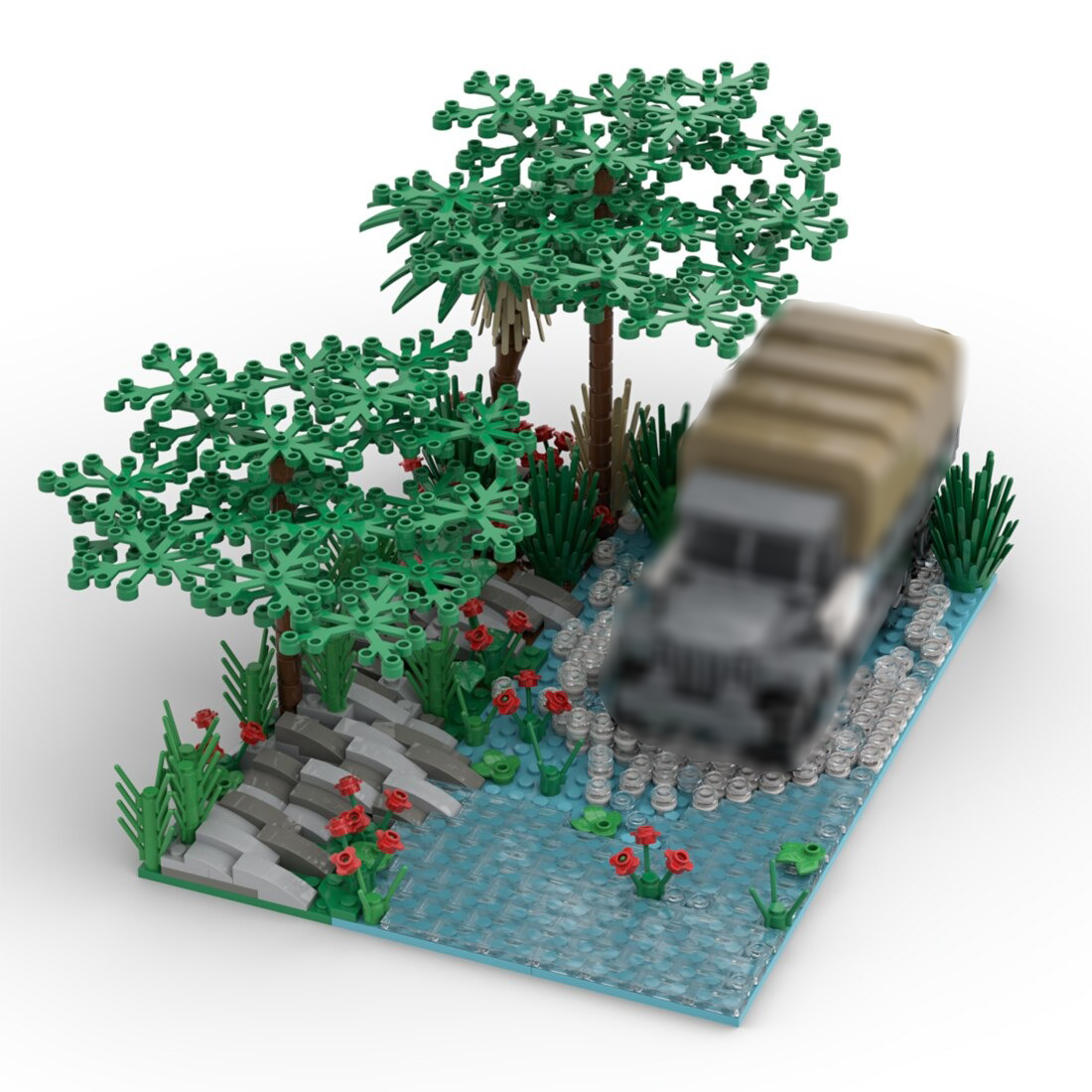 World War II Village Ruins MILITARY MOC-89788 WITH 619 PIECES World War II Village Ruins MILITARY MOC-89788 WITH 619 PIECES