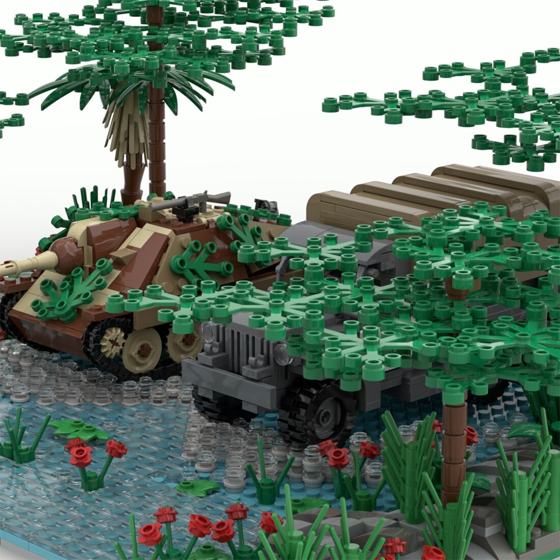 World War II Village Ruins MILITARY MOC-89788 WITH 619 PIECES World War II Village Ruins MILITARY MOC-89788 WITH 619 PIECES
